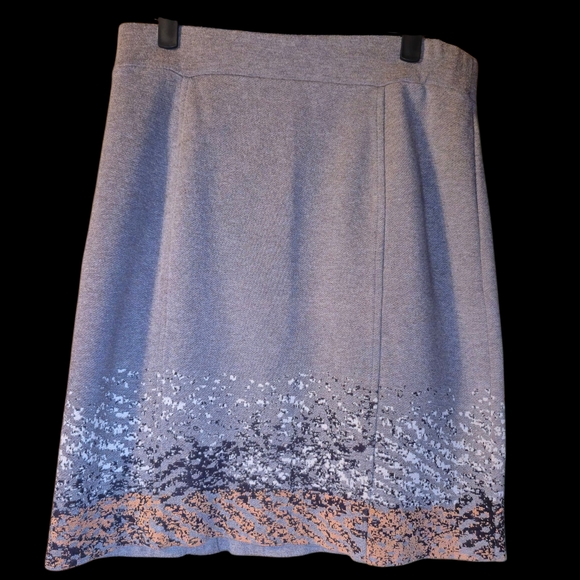 007. NIC+ZOE Gray and Silver A-Line Skirt - Picture 1 of 5